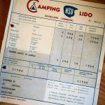 Historische Campingrechnung des Camping NSU Lido in Cavallino (Venezia) vom 18. Juli 1963. Die Rechnung weist einen Aufenthalt von 10 Tagen für zwei Personen, ein Auto und ein Kind unter 10 Jahren sowie weitere Camping- und Unterkunftsleistungen aus. Der Gesamtbetrag beträgt 11.500 Lire. Das Dokument bietet einen authentischen Einblick in das Campingangebot und die damaligen Preise des Camping NSU Lido in den frühen 1960er Jahren.